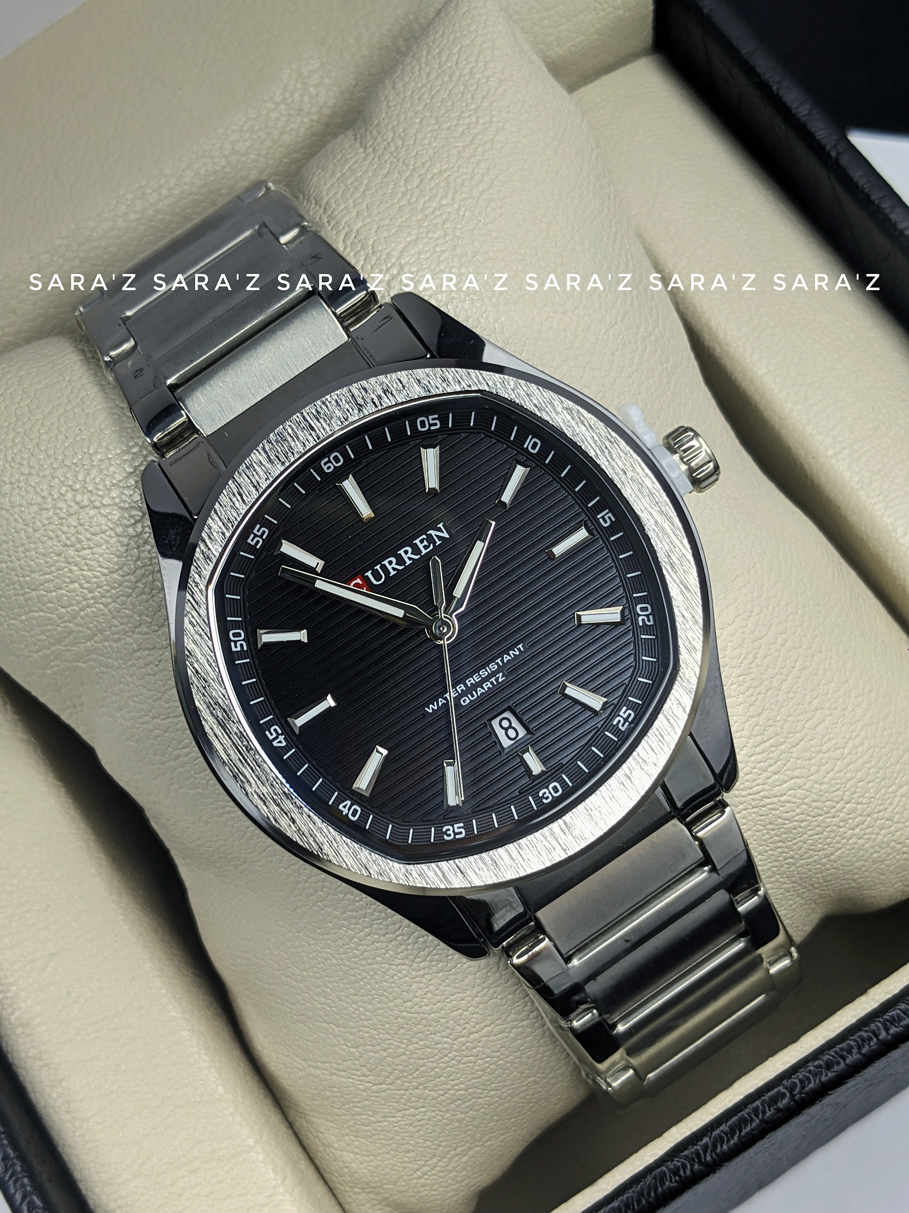 Curren 8474 SILVER-BLACK