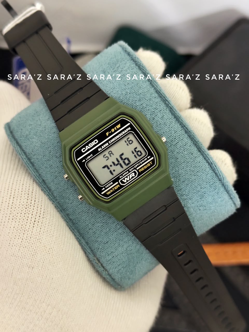 CASIO F-91WM-3ADF GREEN